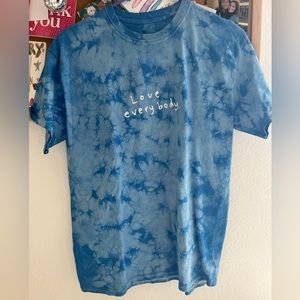 Urban Outfitters “love everybody” blue tie dye t-shirt